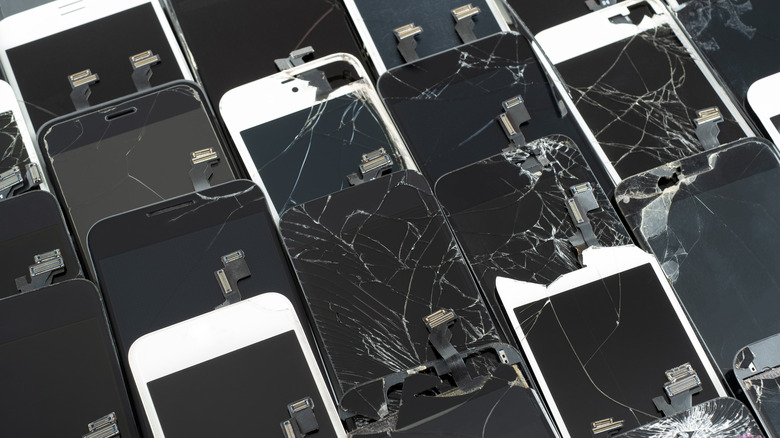 smartphone broken cracked