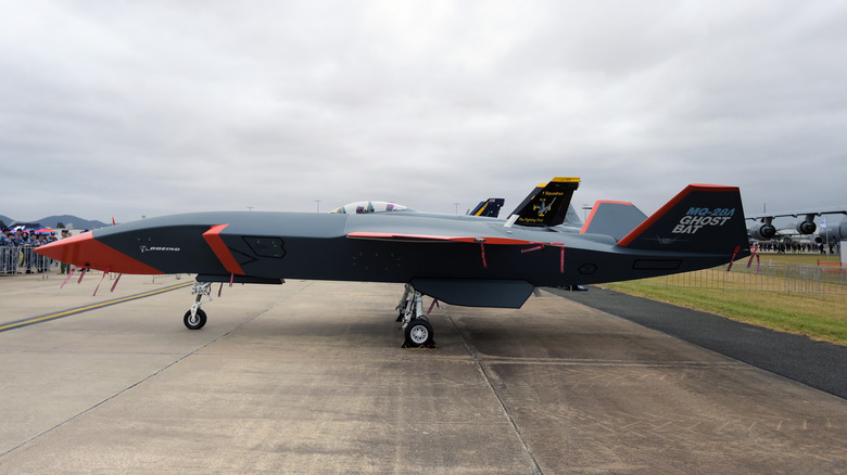 Boeing Ghost Bat drone on runway